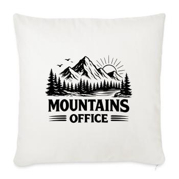 Mountains Office Mountain Lover Adventure - Throw Pillow Cover 17.5” x 17.5” - natural white - Front