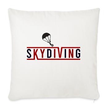 Skydiving, parachute - Throw Pillow Cover 17.5” x 17.5” - natural white - Front