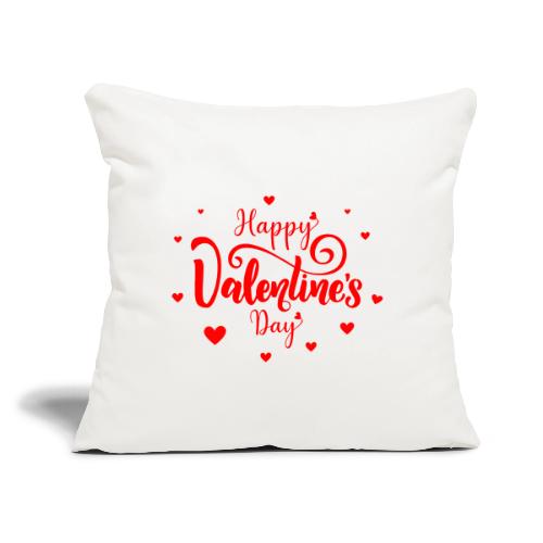 Valentine's Day Design February 14, Love Day - Throw Pillow Cover 17.5” x 17.5”