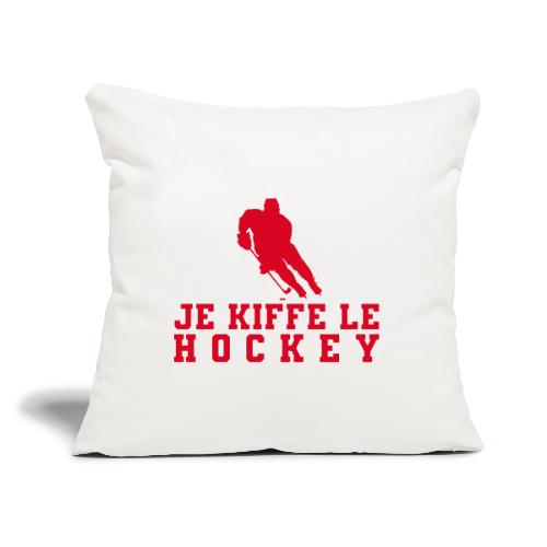 I love hockey - Throw Pillow Cover 17.5” x 17.5”