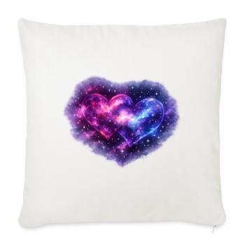 Cosmic Heart Nebula - Throw Pillow Cover 17.5” x 17.5” - natural white - Front