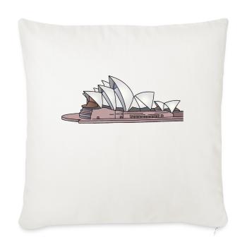 Sydney Opera House - Throw Pillow Cover 17.5” x 17.5” - natural white - Front