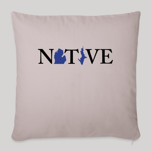 Native Michigander - Throw Pillow Cover 17.5” x 17.5”