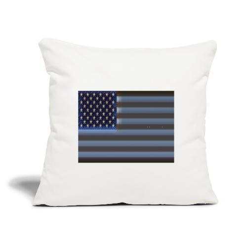 USA Flag with Space Stars & Stripes design - Throw Pillow Cover 17.5” x 17.5”