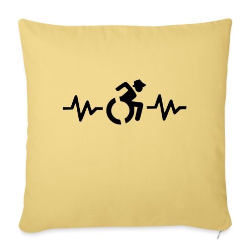 Wheelchair users have also heartbeats # - Throw Pillow Cover 17.5” x 17.5”