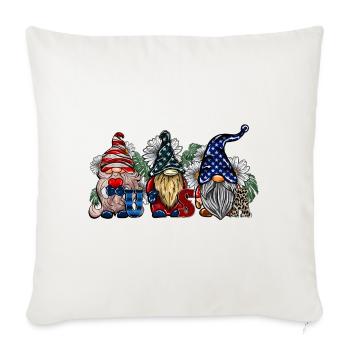 USA - Throw Pillow Cover 17.5” x 17.5” - natural white - Front