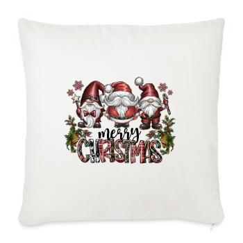 Merry Christmas - Throw Pillow Cover 17.5” x 17.5” - natural white - Front