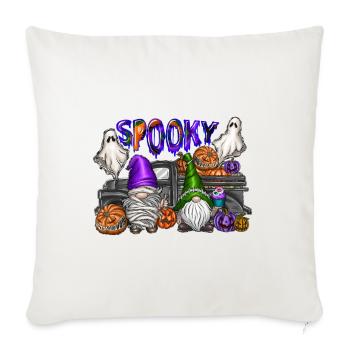 Spooky - Throw Pillow Cover 17.5” x 17.5” - natural white - Front