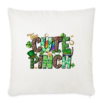 Too Cute To Pinch - Throw Pillow Cover 17.5” x 17.5” - natural white - Front