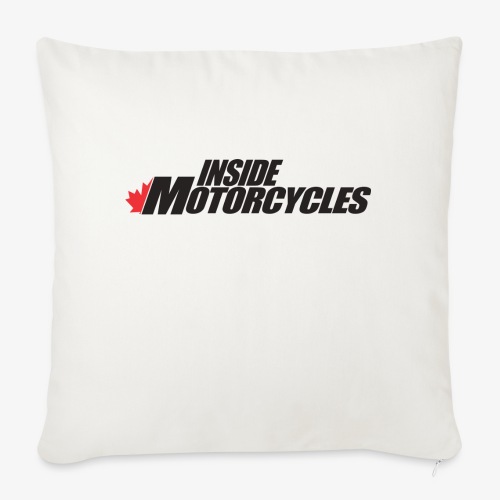 Inside Motorcycles Logo - Black - Throw Pillow Cover 17.5” x 17.5”