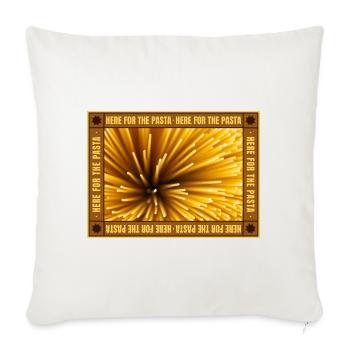 Here for the Pasta – Spaghetti Burst - Throw Pillow Cover 17.5” x 17.5” - natural white - Front
