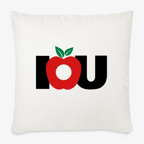 IOU free color choice - Throw Pillow Cover 17.5” x 17.5”