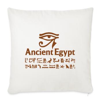 Ancient Egypt - Throw Pillow Cover 17.5” x 17.5” - natural white - Front