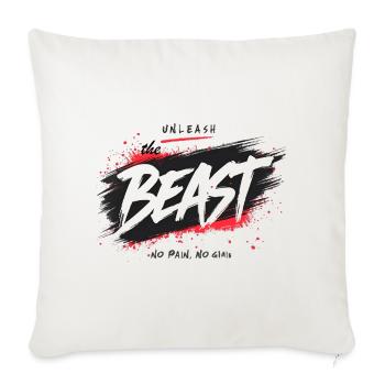 Beast Unleashed Brushstrokes - Throw Pillow Cover 17.5” x 17.5” - natural white - Front