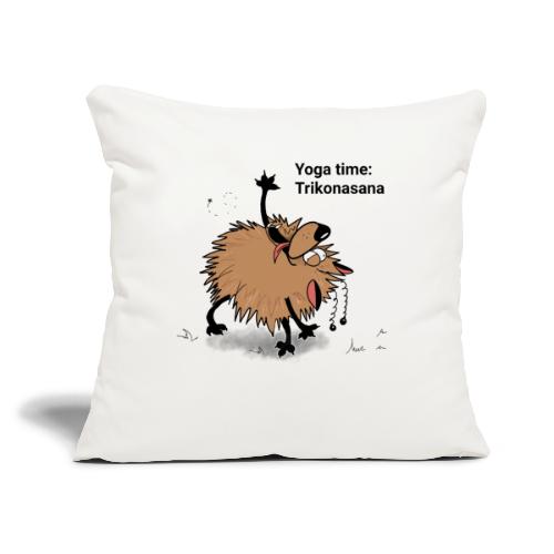 Yoga time With Aunty Awoof. Today is Trikonasana - Throw Pillow Cover 17.5” x 17.5”