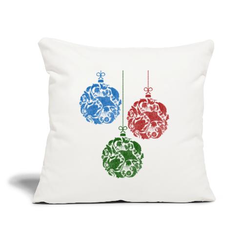 Coastal Christmas Ornament Group - Throw Pillow Cover 17.5” x 17.5”