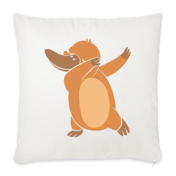 Animal Duck Billed Platypus - Throw Pillow Cover 17.5” x 17.5” - natural white - Front