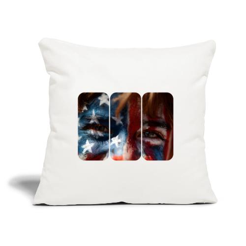 USA: Stars in Their Eyes - Throw Pillow Cover 17.5” x 17.5”