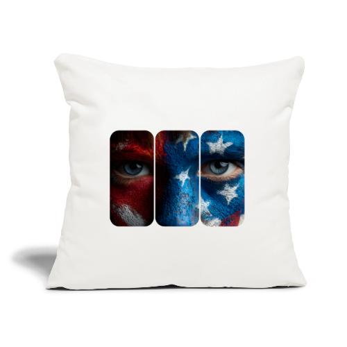 USA: Painted for the Flag - Throw Pillow Cover 17.5” x 17.5”