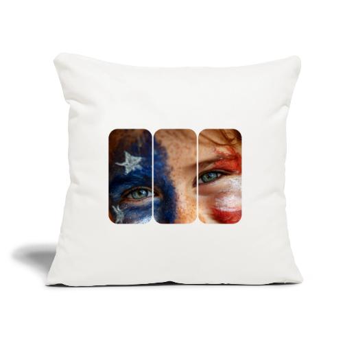 USA: Patriot Gaze - Throw Pillow Cover 17.5” x 17.5”