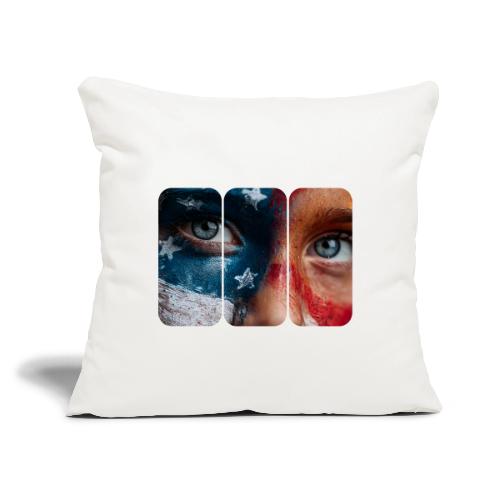 USA: Star-Spangled Glance - Throw Pillow Cover 17.5” x 17.5”
