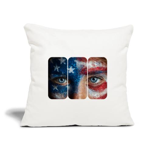 USA: Stars in Her Eyes - Throw Pillow Cover 17.5” x 17.5”