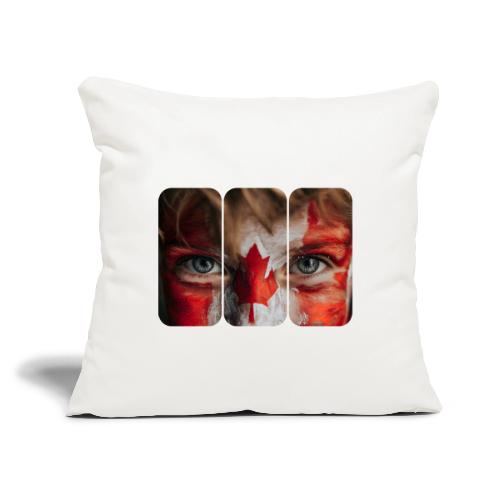 Canada: Maple Leaf Gaze - Throw Pillow Cover 17.5” x 17.5”
