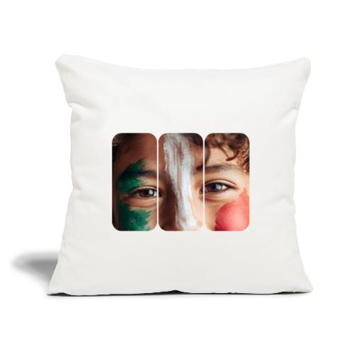 Mexico: Three Stripes of Pride - Throw Pillow Cover 17.5” x 17.5”