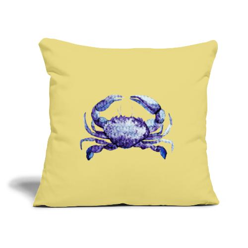 Purple Crab, Pineapple - Throw Pillow Cover 17.5” x 17.5”