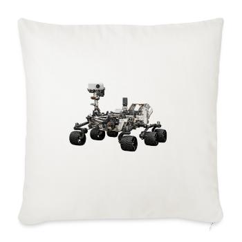 Mars Rover Exploration Rig - Throw Pillow Cover 17.5” x 17.5” - natural white - Front