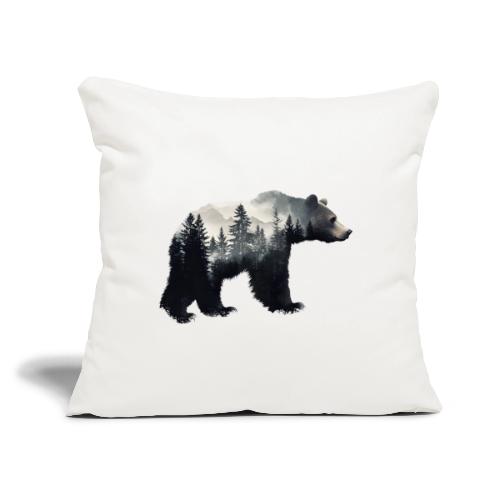 Forest Within the Bear - Throw Pillow Cover 17.5” x 17.5”