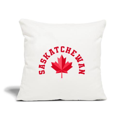 Saskatchewan with maple leaf - Throw Pillow Cover 17.5” x 17.5”