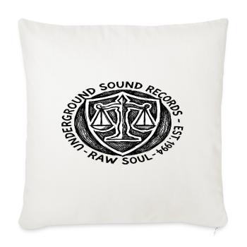 Underground-Justice-Shield-Logo - Throw Pillow Cover 17.5” x 17.5” - natural white - Front