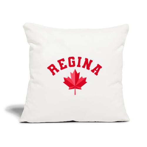 Regina with maple leaf - Throw Pillow Cover 17.5” x 17.5”