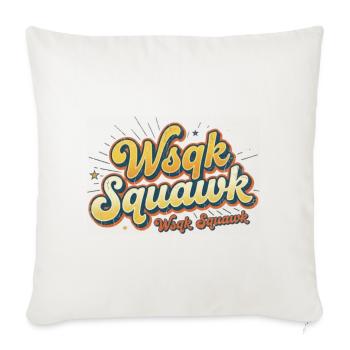 Whimsical Squawk Burst - Throw Pillow Cover 17.5” x 17.5” - natural white - Front