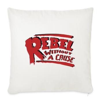 Rogue Rebel Graffiti Theme - Throw Pillow Cover 17.5” x 17.5” - natural white - Front
