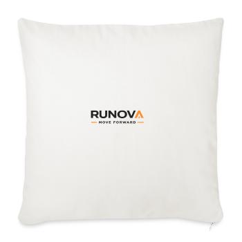 Runova Move Forward Logo - Throw Pillow Cover 17.5” x 17.5” - natural white - Front