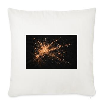 Copper Splatter Nebula - Throw Pillow Cover 17.5” x 17.5” - natural white - Front