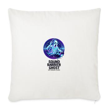 Neon Ghost DJ - Throw Pillow Cover 17.5” x 17.5” - natural white - Front