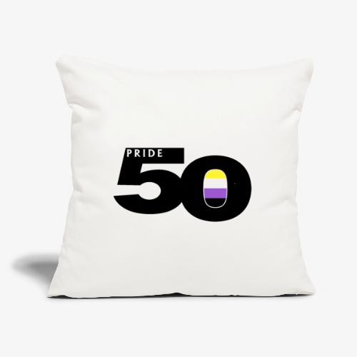 50 Pride Nonbinary Pride Flag - Throw Pillow Cover 17.5” x 17.5”