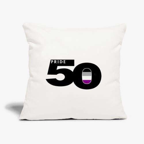 50 Pride Asexual Pride Flag - Throw Pillow Cover 17.5” x 17.5”