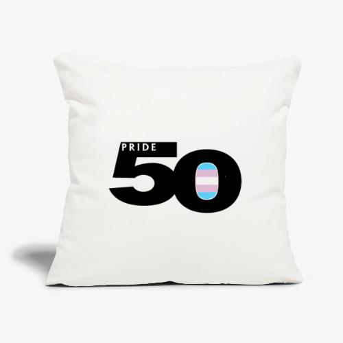 50 Pride Transgender Pride Flag - Throw Pillow Cover 17.5” x 17.5”