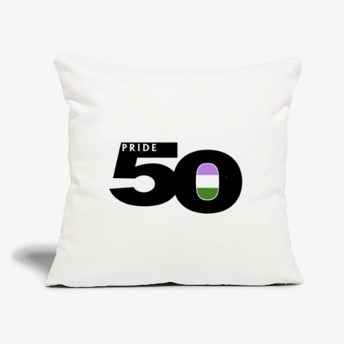 50 Pride Genderqueer Pride Flag - Throw Pillow Cover 17.5” x 17.5”