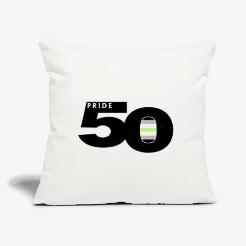 50 Pride Agender Pride Flag - Throw Pillow Cover 17.5” x 17.5”