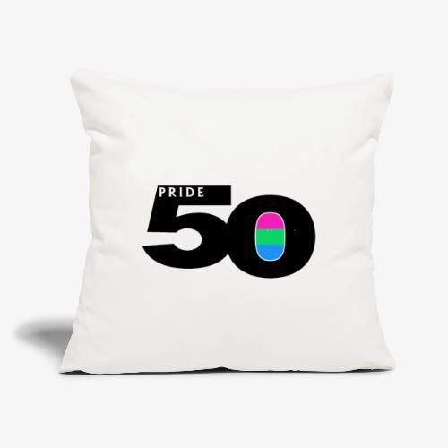 50 Pride Polysexual Pride Flag - Throw Pillow Cover 17.5” x 17.5”