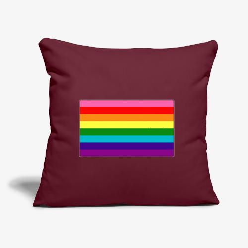 Original Gilbert Baker LGBTQ Rainbow Pride Flag - Throw Pillow Cover 17.5” x 17.5”