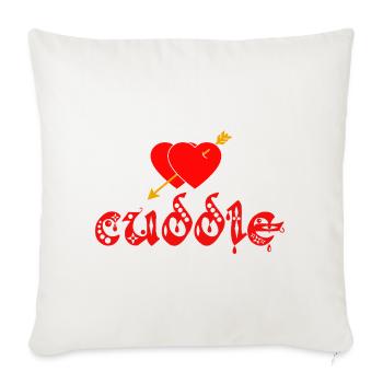 Love Arrow Heart Design for Couples - Throw Pillow Cover 17.5” x 17.5” - natural white - Front