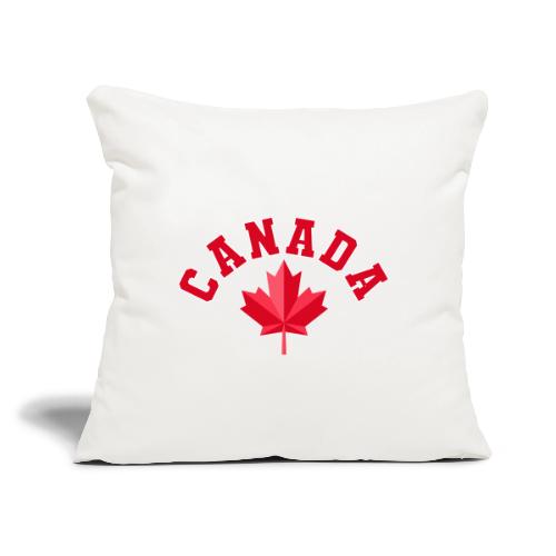 Canada with maple leaf - Throw Pillow Cover 17.5” x 17.5”