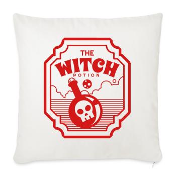 The witch potion | Halloween - Throw Pillow Cover 17.5” x 17.5” - natural white - Front