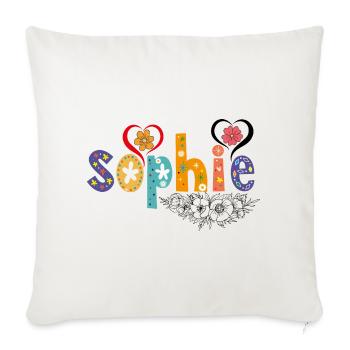 Sophie meaning of name - Throw Pillow Cover 17.5” x 17.5” - natural white - Front